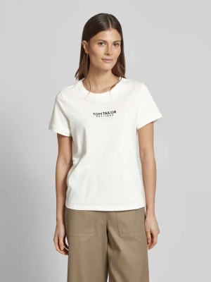 T-shirt o kroju regular fit z czystej bawełny ekologicznej Tom Tailor