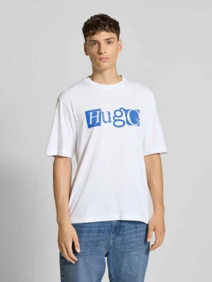 T-shirt o kroju regular fit z czystej bawełny Hugo Blue