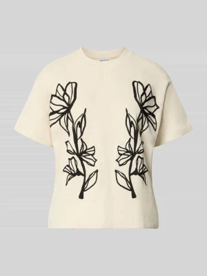t-shirt o kroju regular fit z czystej bawełny Jake*s Écru