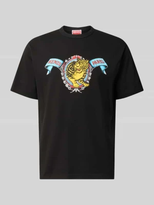 t-shirt o kroju regular fit z czystej bawełny Kenzo Czarny