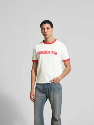 T-shirt o kroju regular fit z czystej bawełny Kenzo Złamany biały