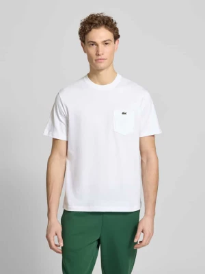 t-shirt o kroju regular fit z czystej bawełny Lacoste