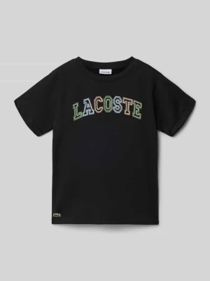 t-shirt o kroju regular fit z czystej bawełny Lacoste