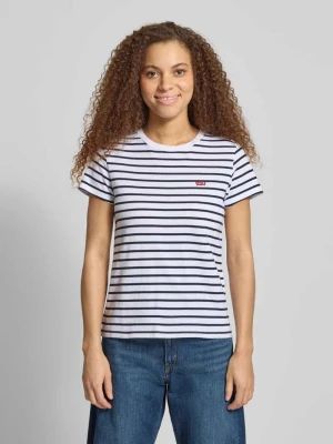 t-shirt o kroju regular fit z czystej bawełny Levi's Granatowy