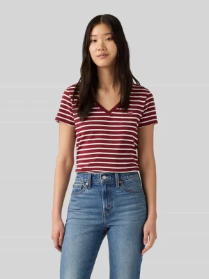 t-shirt o kroju regular fit z czystej bawełny Levi's Bordowy