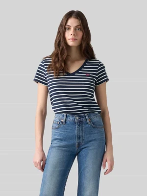 t-shirt o kroju regular fit z czystej bawełny Levi's Ciemnoniebieski