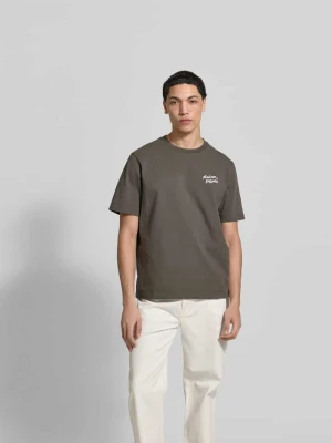t-shirt o kroju regular fit z czystej bawełny Maison Kitsuné Antracytowy