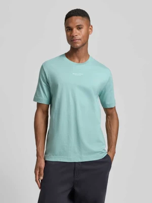 t-shirt o kroju regular fit z czystej bawełny Marc O'Polo Miętowy