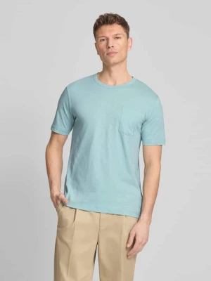 t-shirt o kroju regular fit z czystej bawełny Marc O'Polo Miętowy