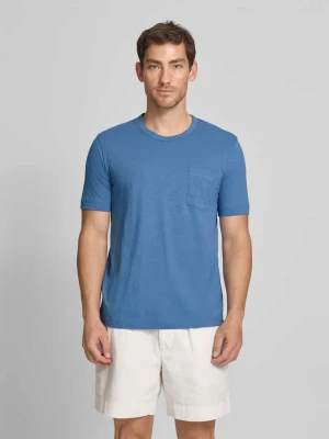 t-shirt o kroju regular fit z czystej bawełny Marc O'Polo Niebieski