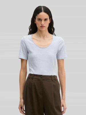 t-shirt o kroju regular fit z czystej bawełny Marc O'Polo Jasnoniebieski