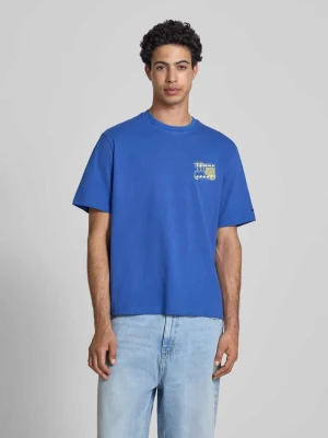 t-shirt o kroju regular fit z czystej bawełny model '90s' Tommy Jeans Królewski niebieski