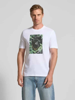 T-shirt o kroju regular fit z czystej bawełny model ‘ANIMALI’ Boss Orange