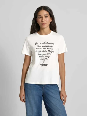 T-shirt o kroju regular fit z czystej bawełny model ‘ARA’ Weekend Max Mara