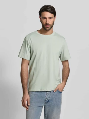T-shirt o kroju regular fit z czystej Bawełna Model 'ASPAN' Selected Limonkowy