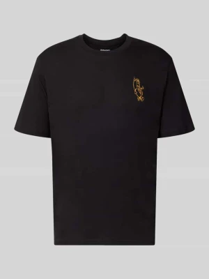 t-shirt o kroju regular fit z czystej bawełny model 'BREWY' Jack&Jones Czarny