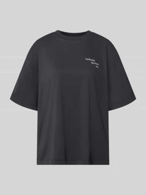 t-shirt o kroju regular fit z czystej bawełny model 'C_Eboys_3' Boss Czarny