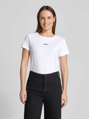 Koszulka Regular Fit z czystej bawełny model 'C_ELOVE_EMBRO' Boss Orange