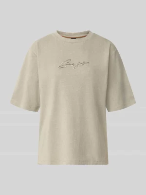 t-shirt o kroju regular fit z czystej bawełny model 'C_Eregular_4' Boss Trzcinowy