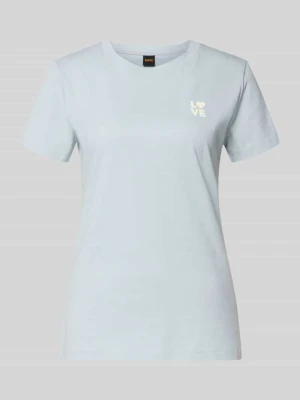 t-shirt o kroju regular fit z czystej bawełny model 'C_ESOGO_3' Boss Jasnoniebieski