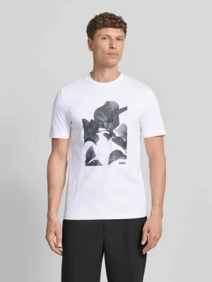 T-shirt o kroju regular fit z czystej bawełny model 'C-THOMPSON 239' Boss Biały