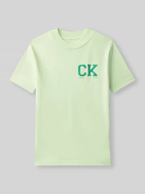 t-shirt o kroju regular fit z czystej bawełny model 'CHEST' Calvin Klein Jeans