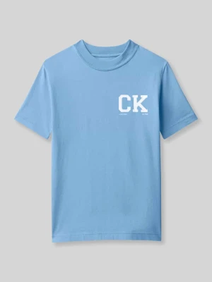 t-shirt o kroju regular fit z czystej bawełny model 'CHEST' Calvin Klein Jeans