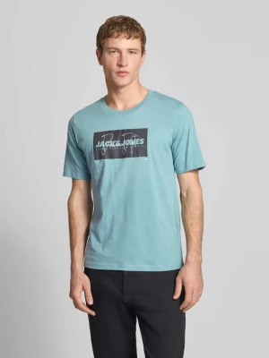 t-shirt o kroju regular fit z czystej bawełny model 'COLE' jack & jones