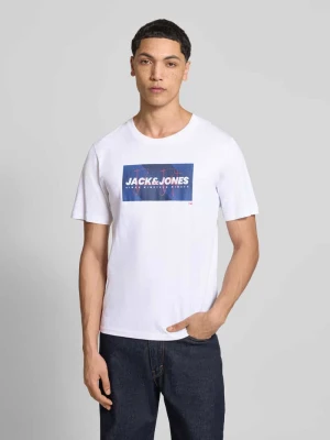 t-shirt o kroju regular fit z czystej bawełny model 'COLE' jack & jones