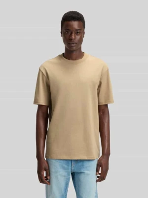 t-shirt o kroju regular fit z czystej bawełny model 'DAPOLINO' Hugo Beżowy