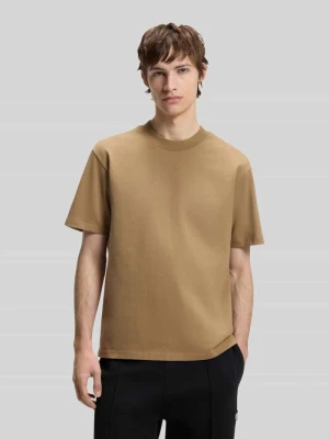 t-shirt o kroju regular fit z czystej bawełny model 'DAPOLINO' Hugo Piaskowy