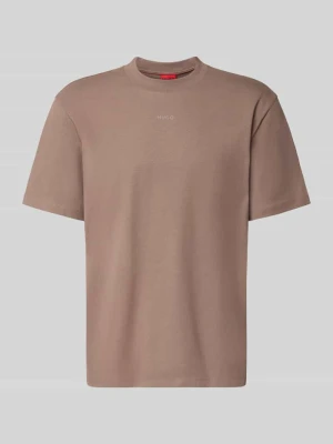 t-shirt o kroju regular fit z czystej bawełny model 'Dapolino' Hugo Jasnoczerwony