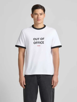 T-shirt o kroju regular fit z czystej bawełny model 'DOFFICE' HUGO