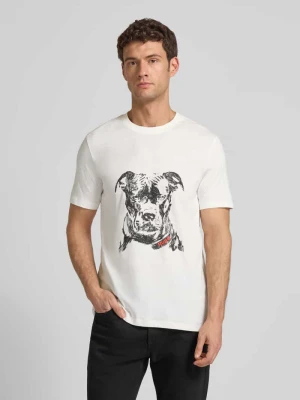 T-shirt o kroju regular fit z czystej Bawełna Model 'DUBROX' HUGO