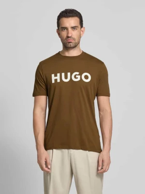 T-shirt o kroju regular fit z czystej bawełny model ‘DULIVIO’ HUGO
