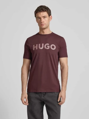 T-shirt o kroju regular fit z czystej bawełny model ‘DULIVIO’ HUGO