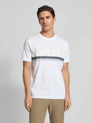 Zdjęcie produktu T-shirt o kroju regular fit z czystej bawełny model ‘ICONIC ZONE’ Boss Biały