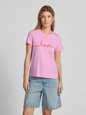 T-shirt o kroju regular fit z czystej bawełny model ‘KAMI’ Vero Moda
