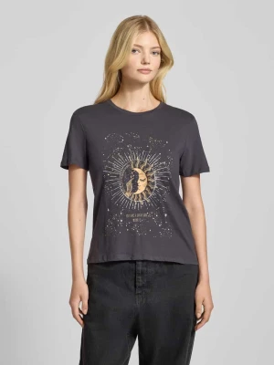 T-shirt o kroju regular fit z czystej bawełny model ‘KITA LUNA’ Only