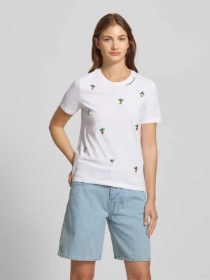 T-shirt o kroju regular fit z czystej bawełny model ‘KITA’ Only