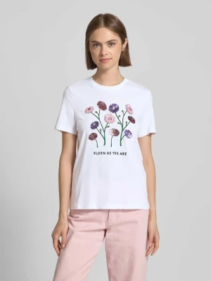 T-shirt o kroju regular fit z czystej bawełny model ‘KITA’ Only