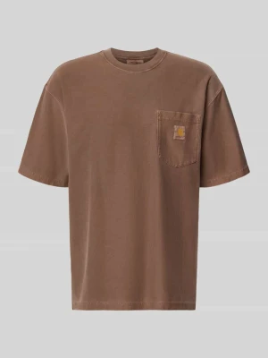 t-shirt o kroju regular fit z czystej bawełny model 'Loose Pocket' Carhartt WIP Średniobrązowy
