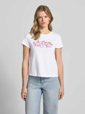 T-shirt o kroju regular fit z czystej bawełny model 'MAHINA' Pepe Jeans Biały