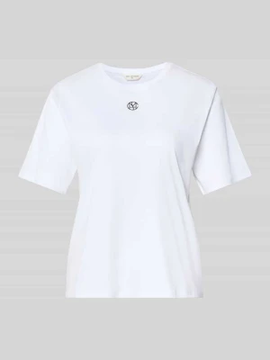 t-shirt o kroju regular fit z czystej bawełny model 'Melea' MSCH Copenhagen Złamany biały
