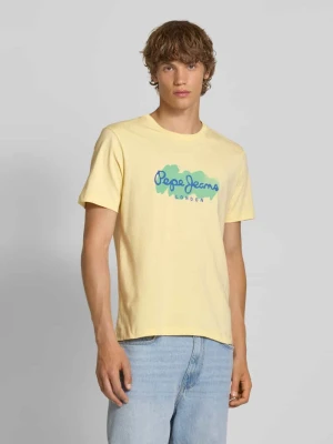 T-shirt o kroju regular fit z czystej bawełny model ‘MILTON’ Pepe Jeans