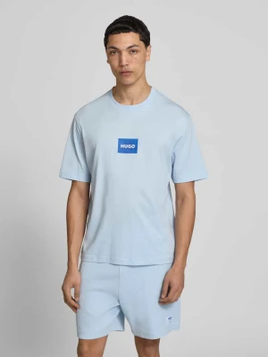 T-shirt o kroju regular fit z czystej bawełny model 'NAYONIX' Hugo Blue