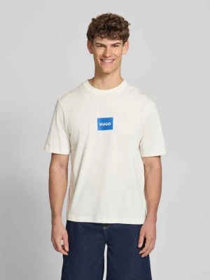 T-shirt o kroju regular fit z czystej bawełny model 'NAYONIX' Hugo Złamany biały