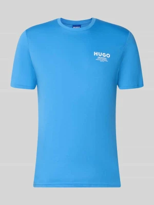 t-shirt o kroju regular fit z czystej bawełny model 'Nesptee' Hugo Jasnoniebieski