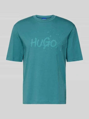 T-shirt o kroju regular fit z czystej bawełny model ‘NIEROFIX_U261’ Hugo Blue