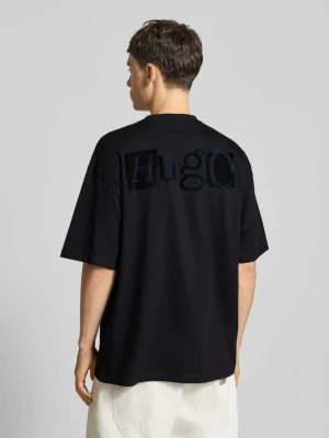 T-shirt o kroju regular fit z czystej bawełny model ‘NILTE’ Hugo Blue
